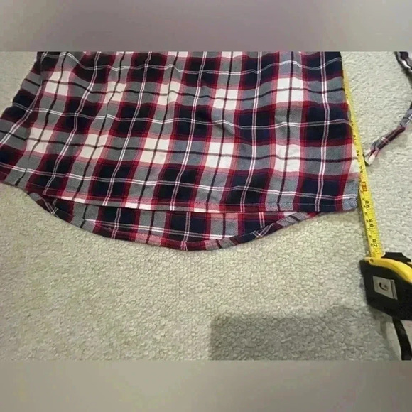 Tommy Hilfiger Denim plaid/flannel like dress Size Medium Blue/Red/White. Belted - Picture 13 of 13